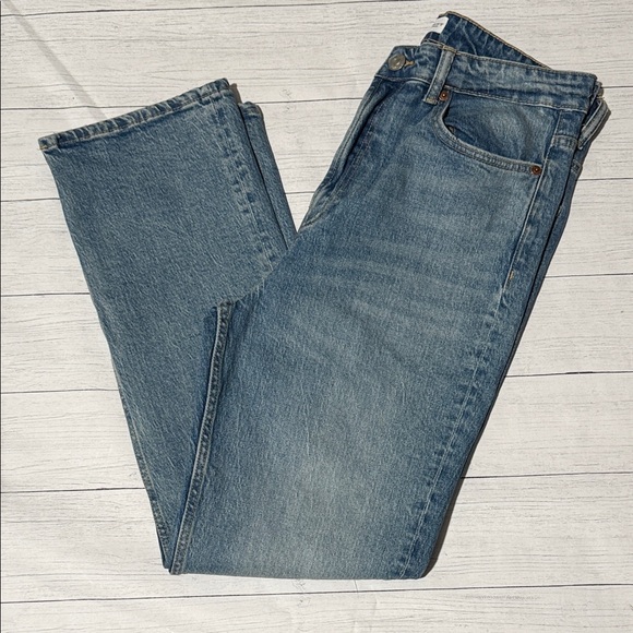 Zara Blue Straight Leg Jeans - Picture 2 of 4